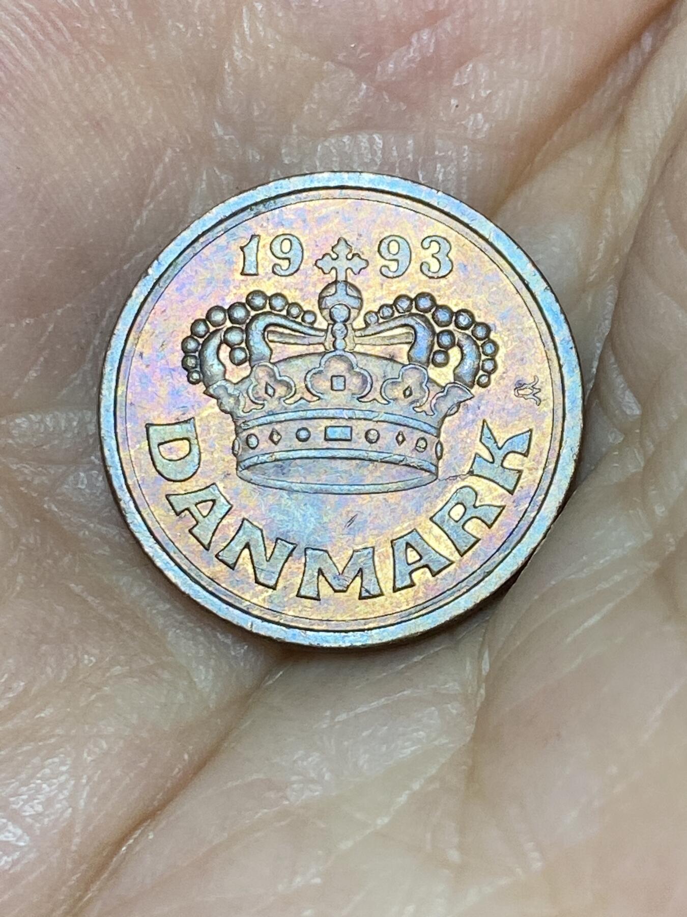 2025年第七十六场(总第一百零二场）外国好品散币(免佣金) 丹麦🇩🇰1993年25欧尔(玛格丽特二世第四版，LG; JP; A版)