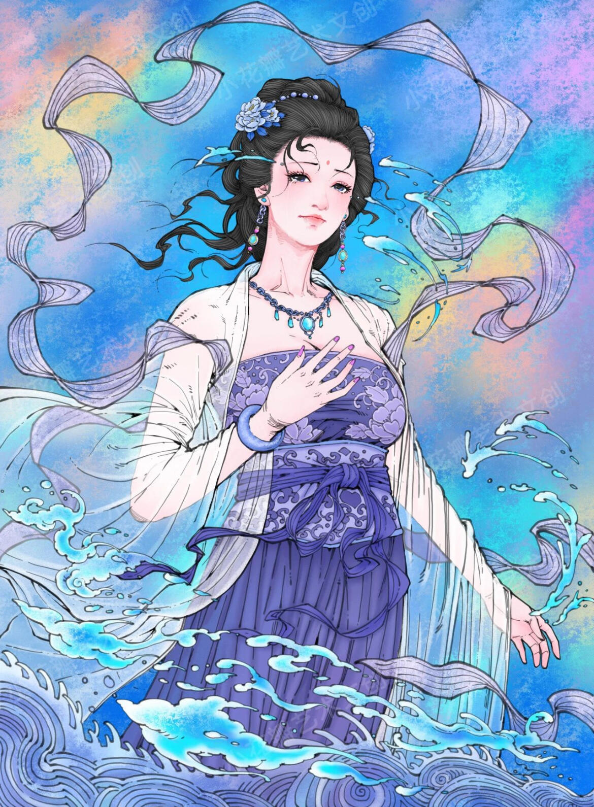 【小花瓣艺术文创】三国美人 甄宓 洛水女神 收藏卡盲盒