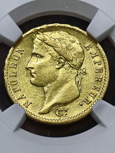 NGC-AU53法国1813年拿破仑一世20法郎金币 NGC-AU53法国1813年拿破仑一世20法郎金币