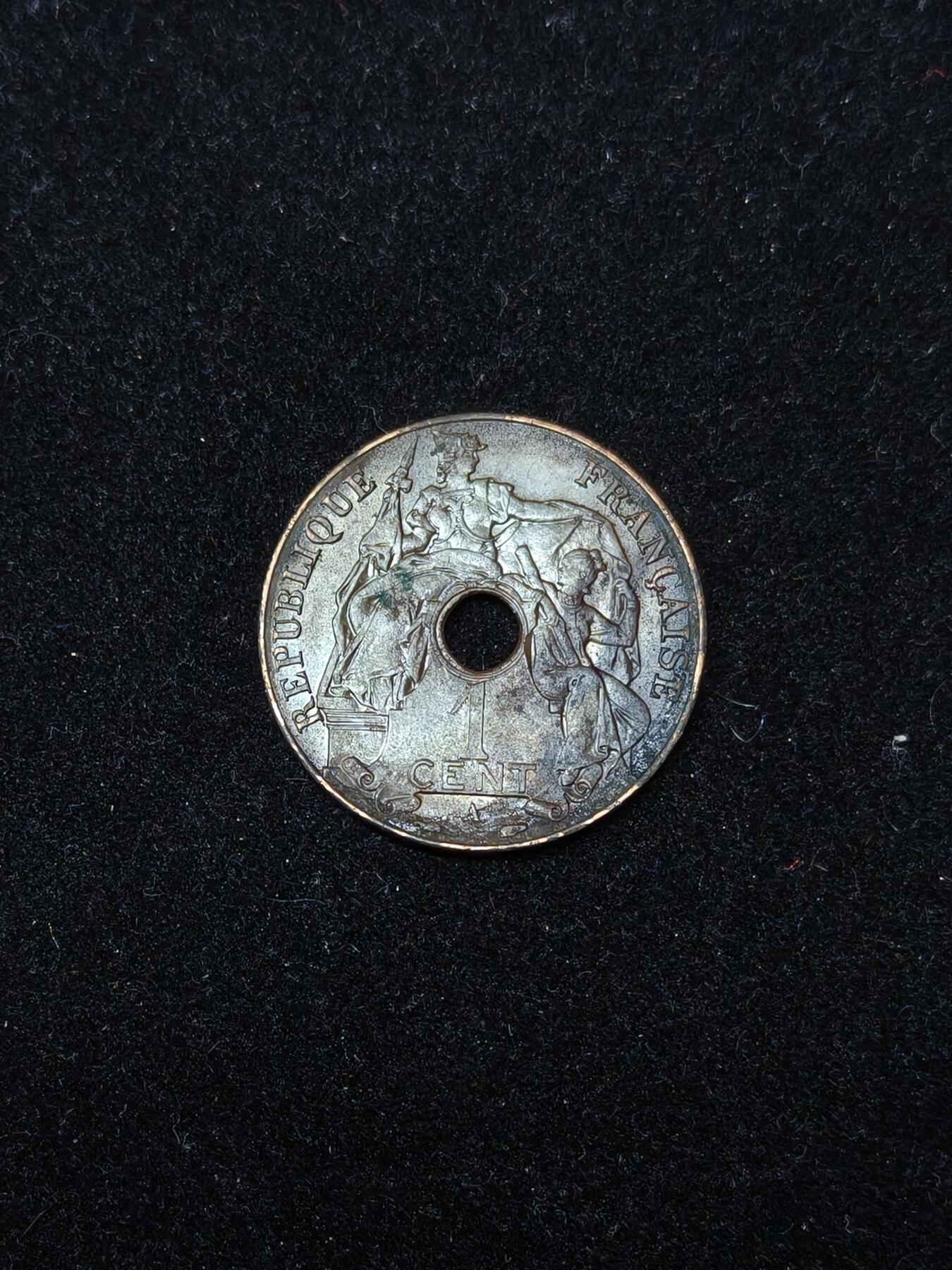 蜀地medal第10场精品专场拍卖 法属安南殖民时期百分之一铜币 #01