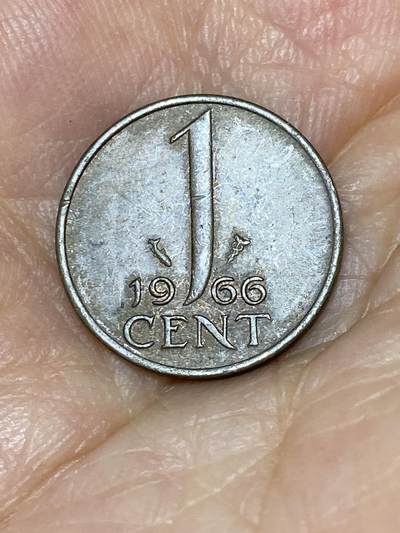 2025年第七十六场(总第一百零二场）外国好品散币(免佣金) - 荷兰🇳🇱1966年1分(朱丽安娜女王早期 鱼标)