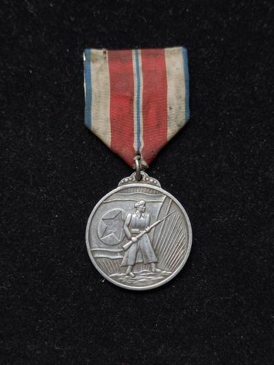 蜀地medal第10场精品专场拍卖 - 战时白钢上挂 军功奖章