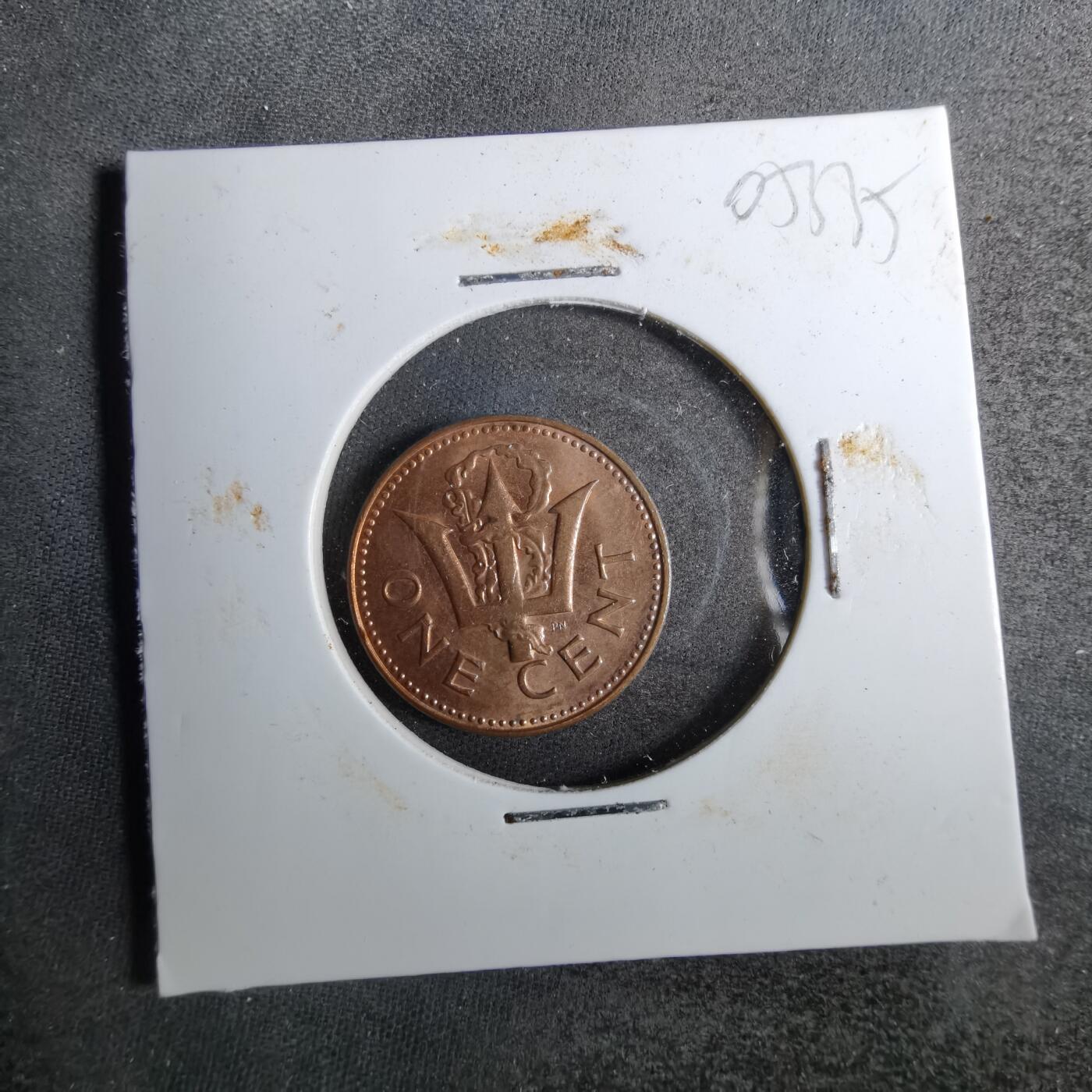沼泽如烟--第805场 巴巴多斯1976年一分纪念币