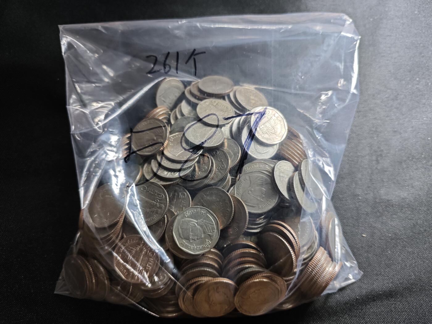 KK钱币收藏小铺 《批量/好品散币 套币 银币》专场 2月预留时间 周末发货  泰国5泰铢一组261枚 面值1305泰铢