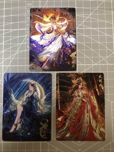 新号第四场奇点拍卖 品控勿拍 出厂品质 不包厂瑕 - 奇点卡牌宗嫦娥 武者天 赵飞燕 3张