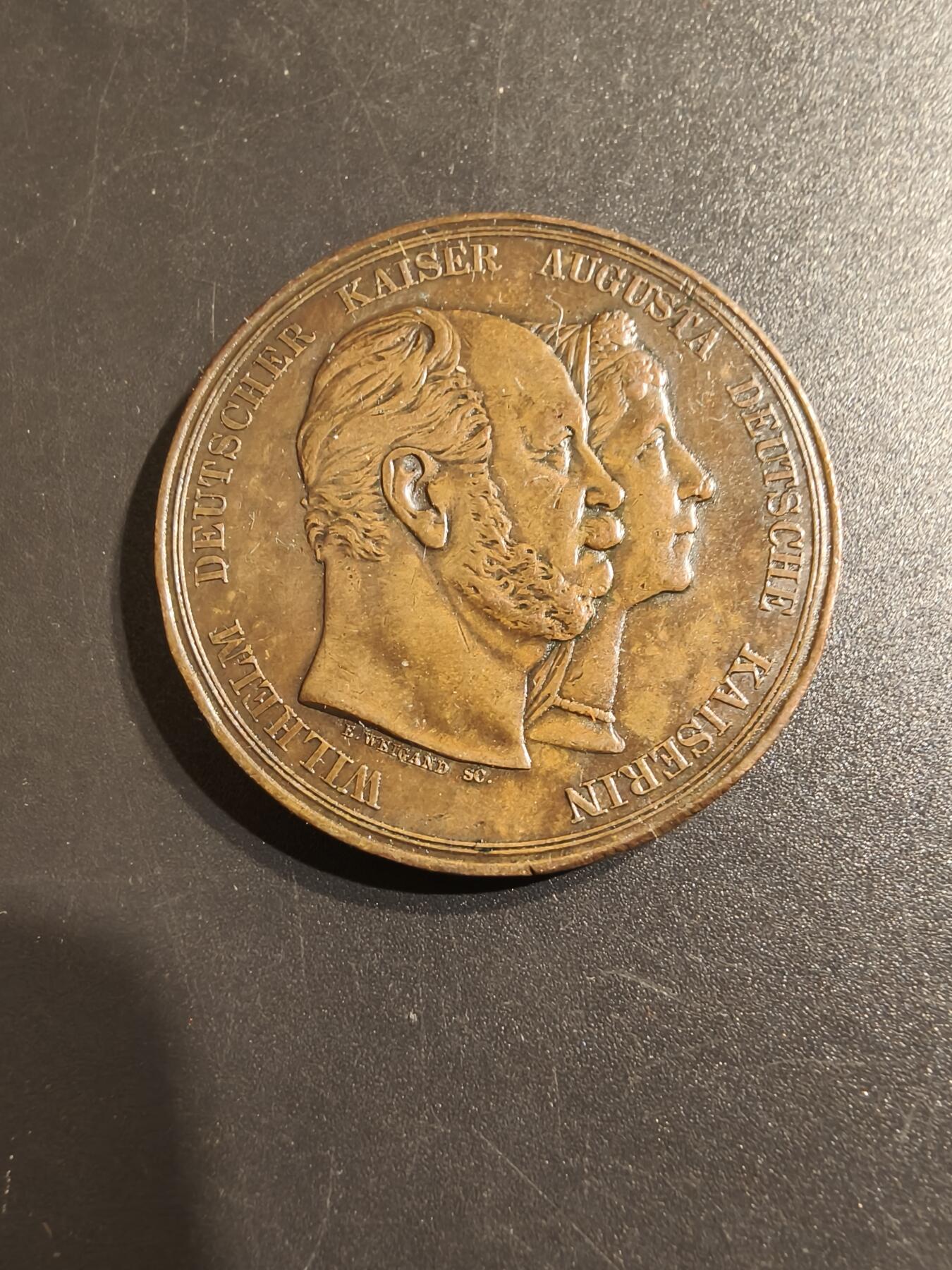 老王徽章第140期 德国1879年柏林工业展览会大铜章    直径38mm   重量23.9g