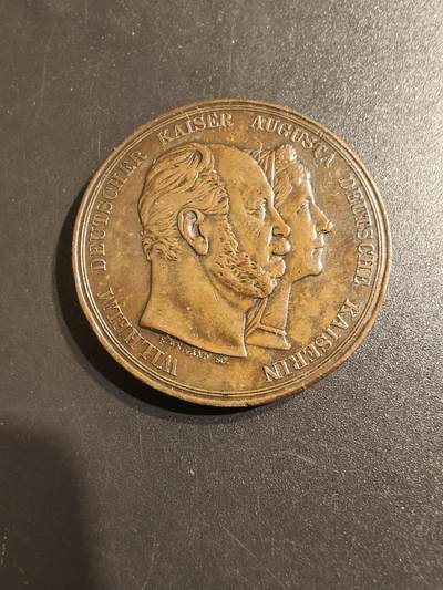 老王徽章第140期 - 德国1879年柏林工业展览会大铜章    直径38mm   重量23.9g
