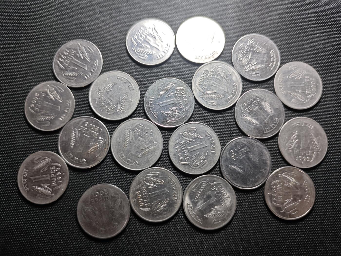 KK钱币收藏小铺 《批量/好品散币 套币 银币》专场 2月预留时间 周末发货   印度卢比一组20枚
