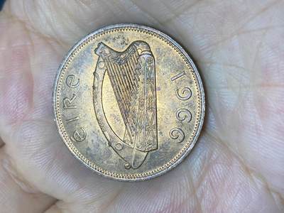 2025年第七十六场(总第一百零二场）外国好品散币(免佣金) - 爱尔兰🇮🇪1966年1便士(共和国时期第一套)