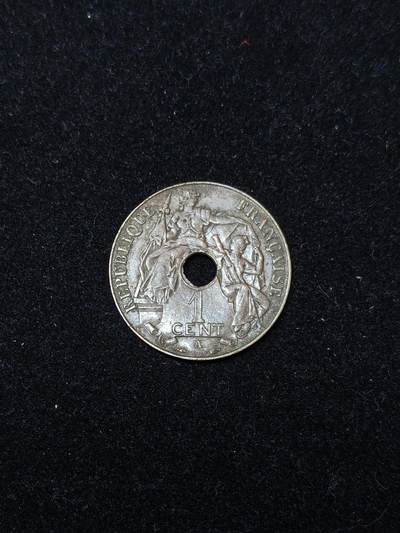 蜀地medal第10场精品专场拍卖 - 法属安南殖民时期百分之一铜币 #03