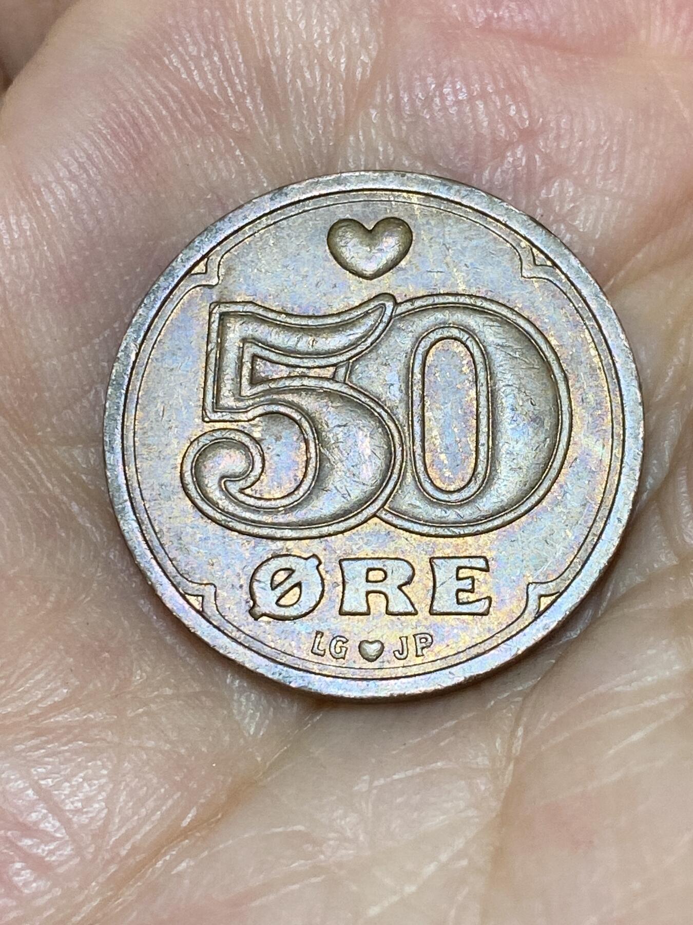 2025年第七十六场(总第一百零二场）外国好品散币(免佣金) 丹麦🇩🇰1993年50欧尔(玛格丽特二世第二版，LG; JP; A版)