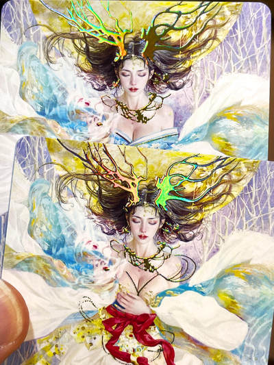 显眼宝26期 都有拍摄近景图可以细看 - 燎原卡牌  焱卡文化 妖姬传 龙女 非常漂亮 幻彩普卡一对2张    63* 88