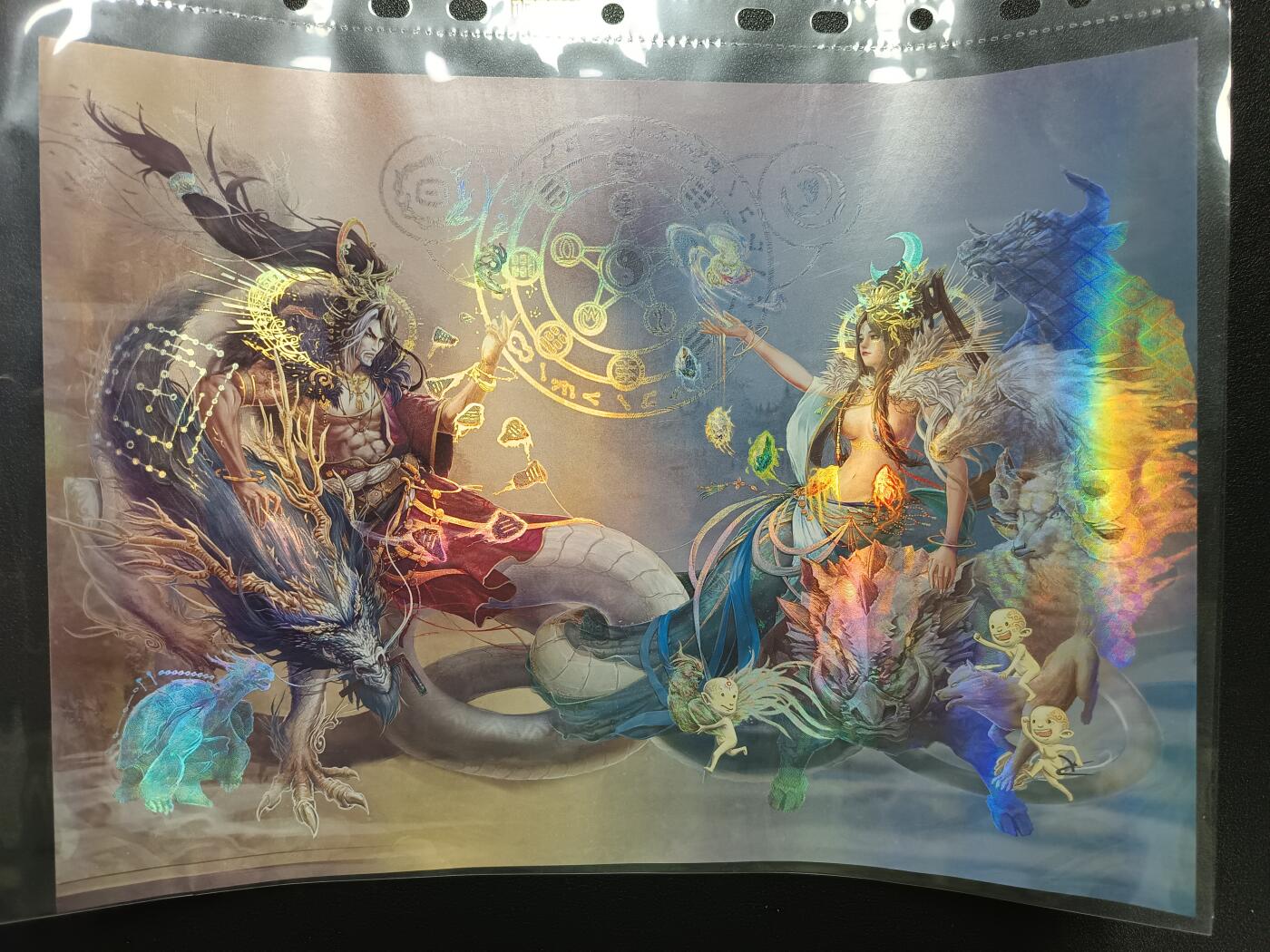 天玑星卡拍第111期《8.7周四截拍》持续收拍收评中 满赠卡需备注 卡玩帕克 封神天下 女娲伏羲 彩闪 A4 海报 微瑕