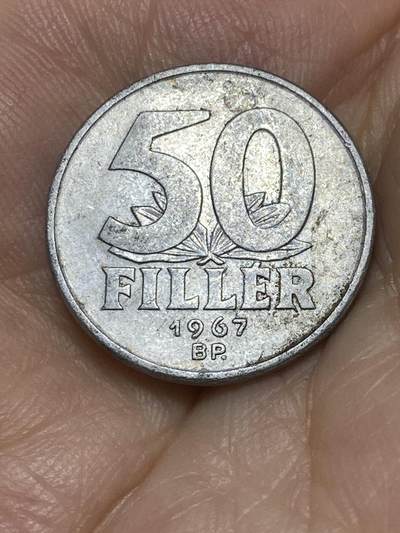 2025年第七十六场(总第一百零二场）外国好品散币(免佣金) - 匈牙利🇭🇺1967年50菲勒(人民共和国时期第三版首发年)