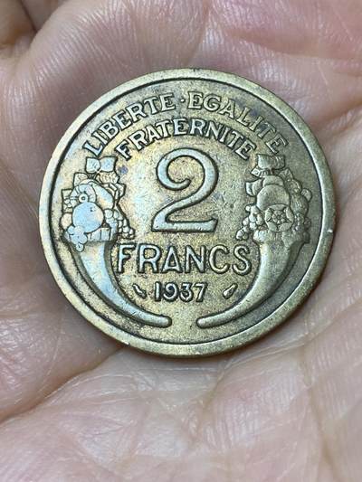 2025年第七十七场(总第一百零三场）外国好品散币(免佣金) - 法国🇫🇷1937年2法郎(铝青铜材质版)