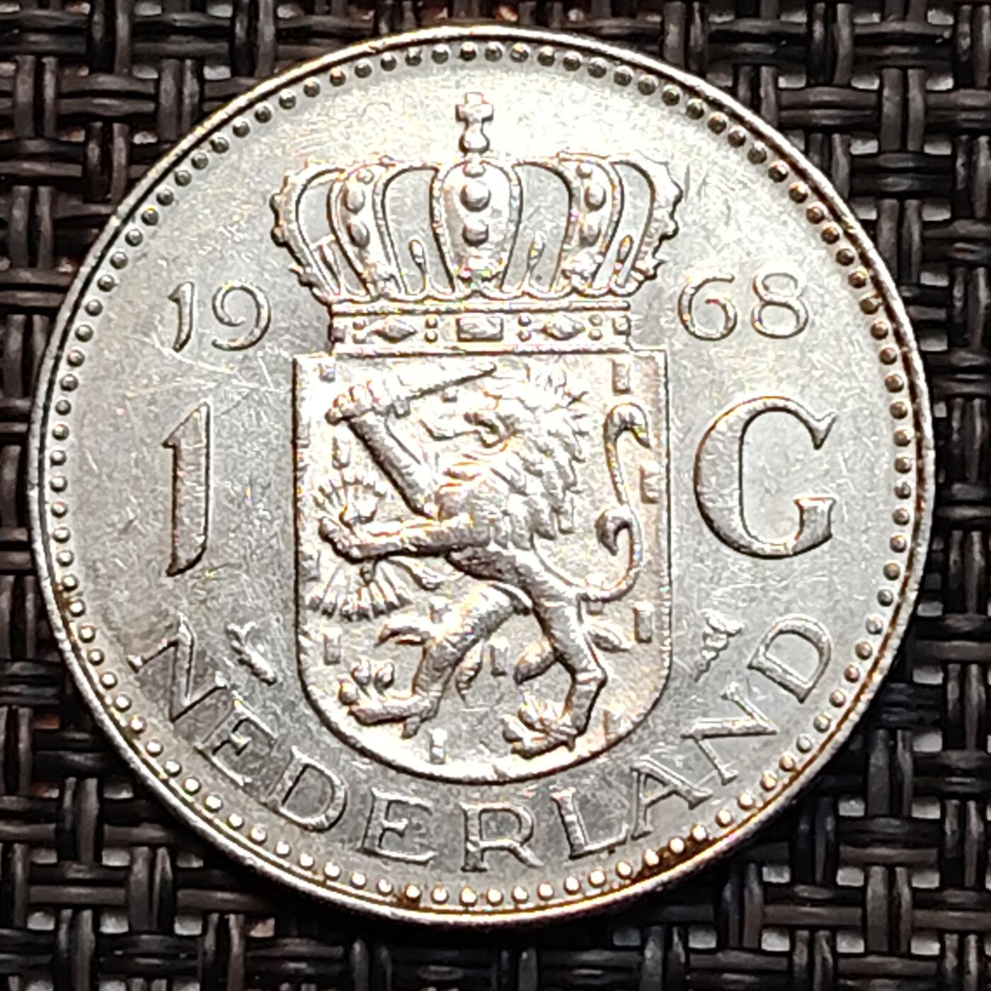布加迪🐬～世界钱币(上海)🌾第 232 期 /  各国套币和散币 荷兰🇳🇱 1968年 1盾