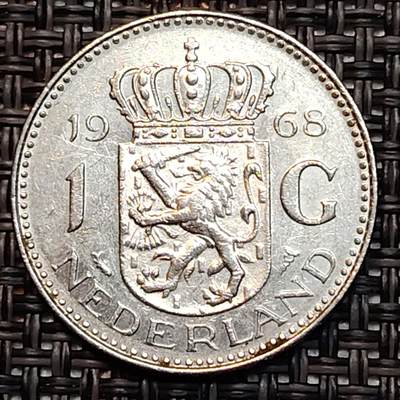 布加迪🐬～世界钱币(上海)🌾第 232 期 /  各国套币和散币 - 荷兰🇳🇱 1968年 1盾