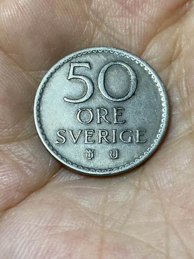 2025年第七十七场(总第一百零三场）外国好品散币(免佣金) - 瑞典🇸🇪1970年50欧尔(奥拉夫五世第二版，U标)