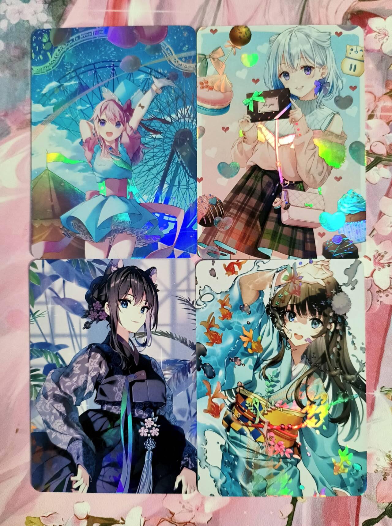 龙虎卡牌第四十九场 （无佣金，满120包邮，欢迎送拍，摩点开车） 彩闪4张 软玉套卡