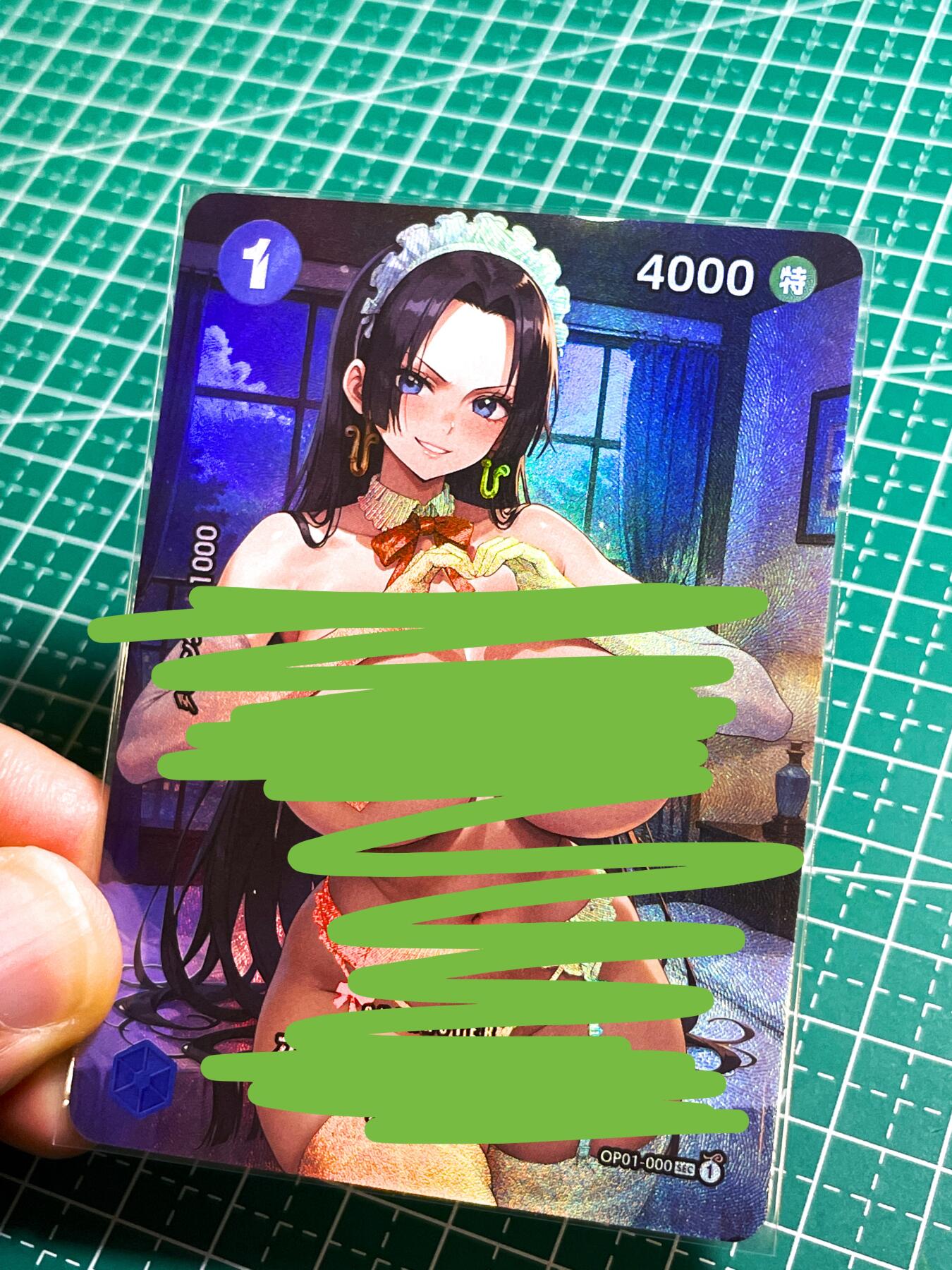 显眼宝26期 都有拍摄近景图可以细看 嘎嘎鸭卡牌   opcg系列卡  女仆女帝xing感卡  共1张   彩闪工艺  大卡尺寸  63*88