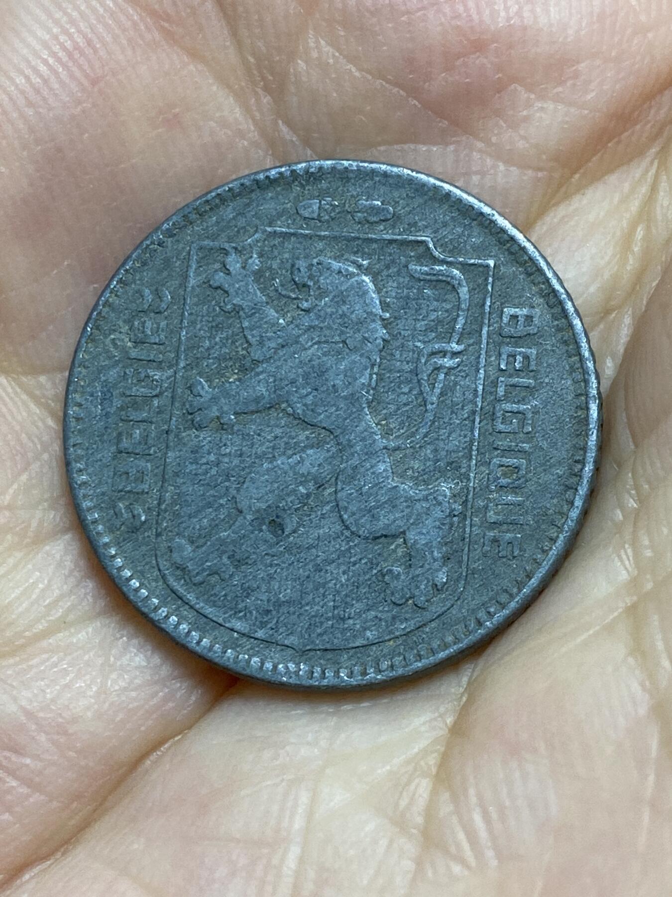 2025年第七十六场(总第一百零二场）外国好品散币(免佣金) 比利时🇧🇪1945年1法郎(利奥波德三世，二战德国占领时期，左荷语右法语版)