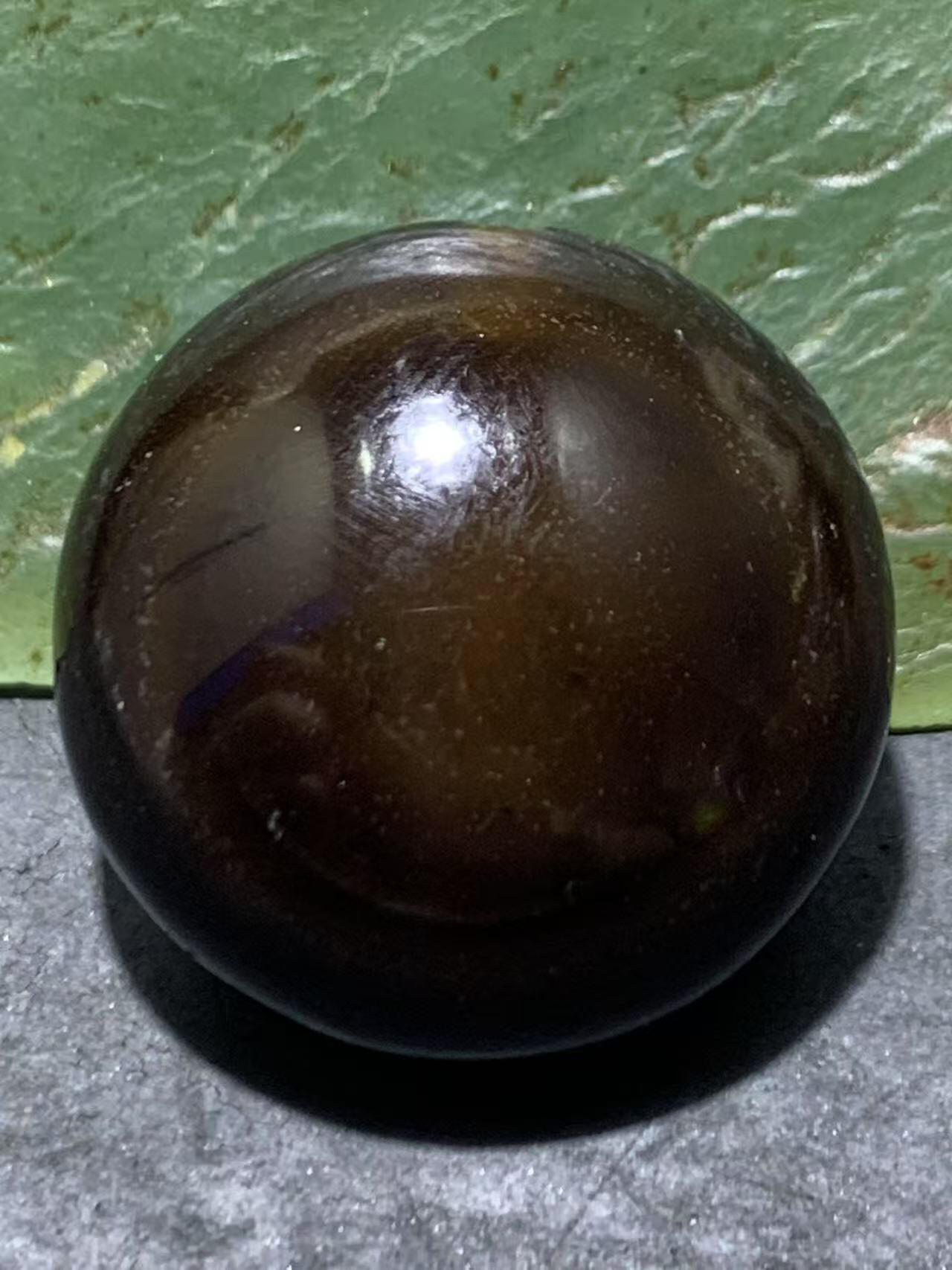 精品药师玛瑙手工雕刻太极阴阳鱼板珠（背云）一颗