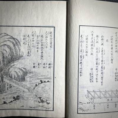 【良泉】第36期【直播场】8月21日晚19.30点开拍！173组，西方古代钱币、杂项专场 - 1837年【日本】《算法地方大成》卷四《普请之部》大量精美版画，秋田义一著，西宫弥兵卫出版