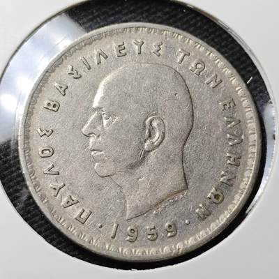 KK钱币收藏小铺 第314期 2月预留时间 周末发货 -  1959希腊10德拉克马