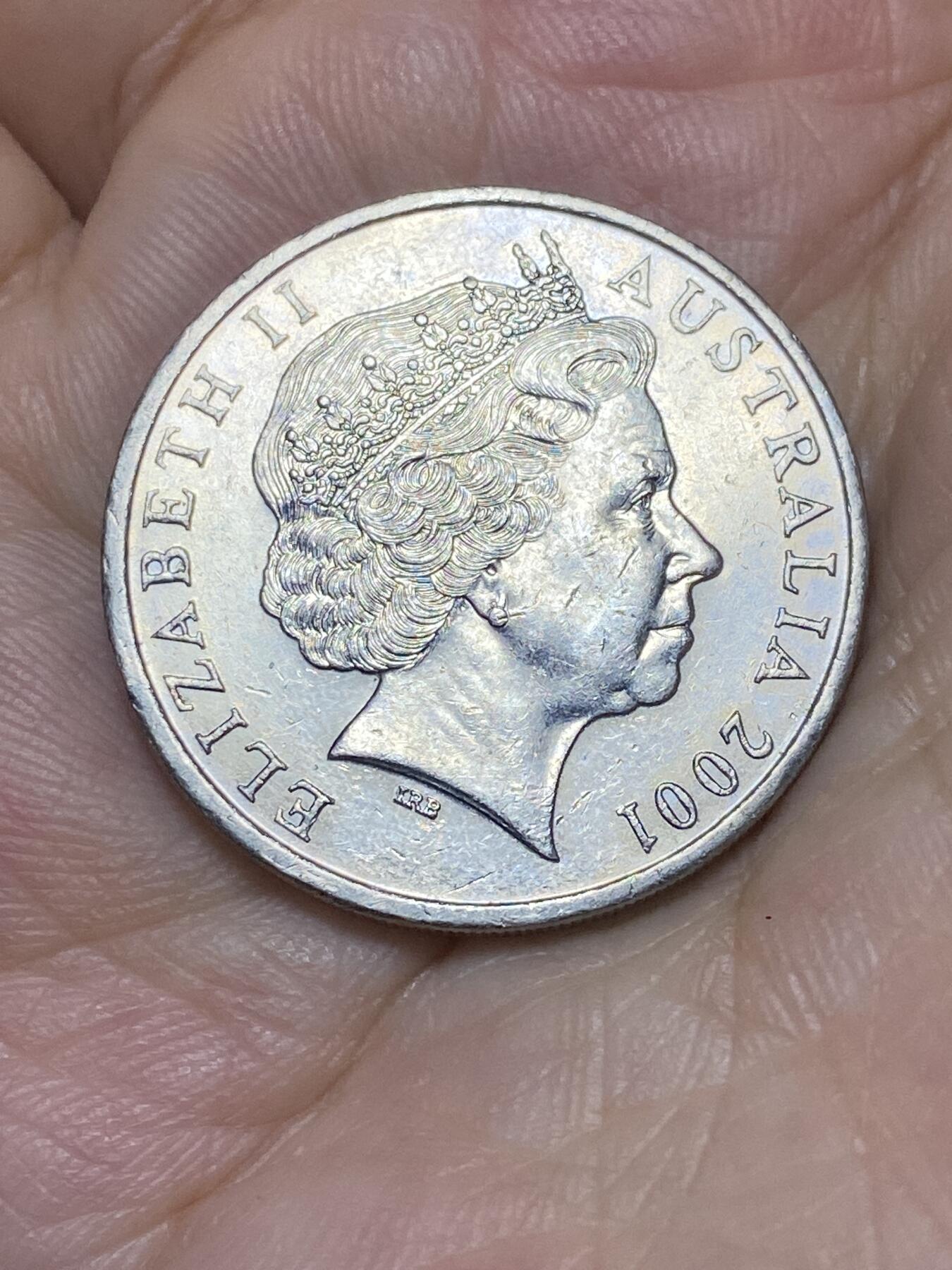 2025年第七十六场(总第一百零二场）外国好品散币(免佣金) 澳大利亚🇦🇺2001年20分(伊丽莎白二世老年)