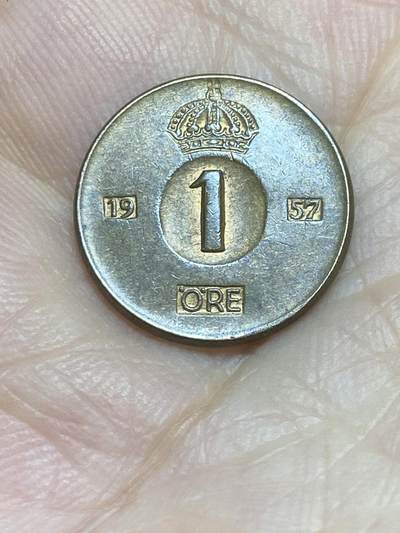 2025年第七十六场(总第一百零二场）外国好品散币(免佣金) - 瑞典🇸🇪1957年1欧尔(古斯塔夫六世，前期TS版)