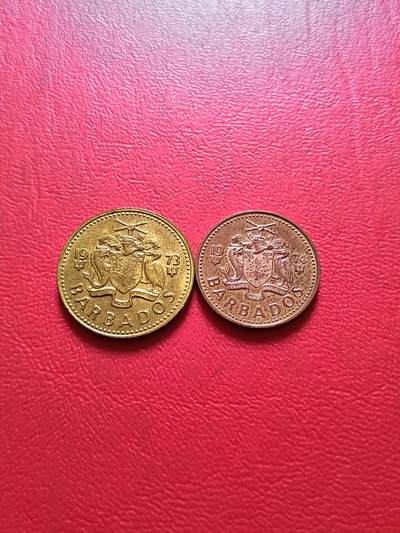 【云涧收藏】第五十一场 巴巴多斯1分、5分2枚