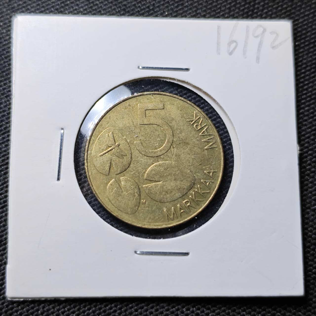 KK钱币收藏小铺 第316期 2月预留时间 周末发货 1993芬兰5马克 