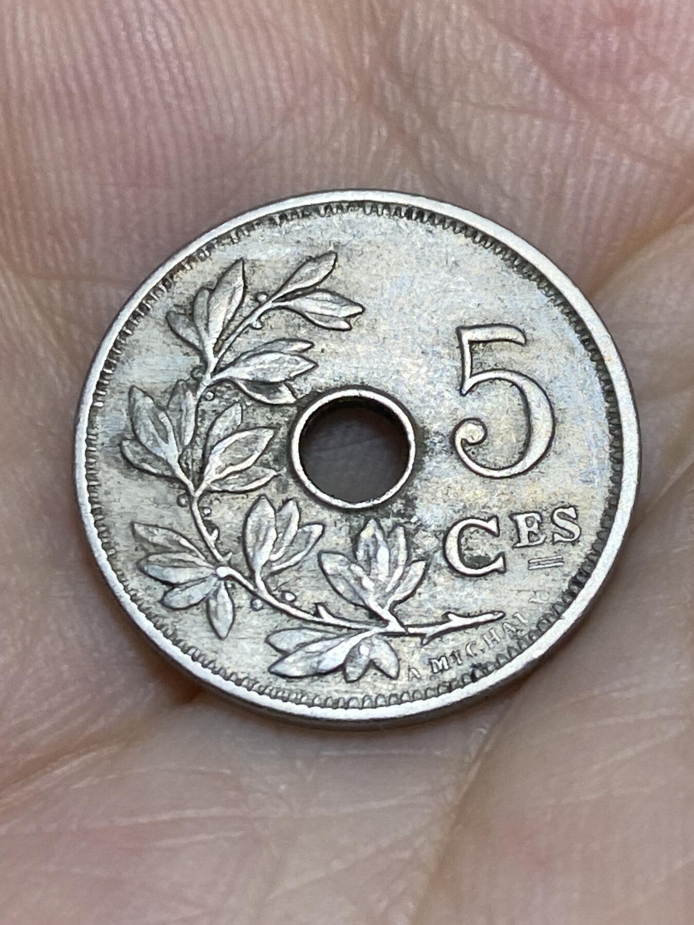 2025年第七十六场(总第一百零二场）外国好品散币(免佣金) 比利时🇧🇪1906年5分(利奥波德二世时期，法语版)