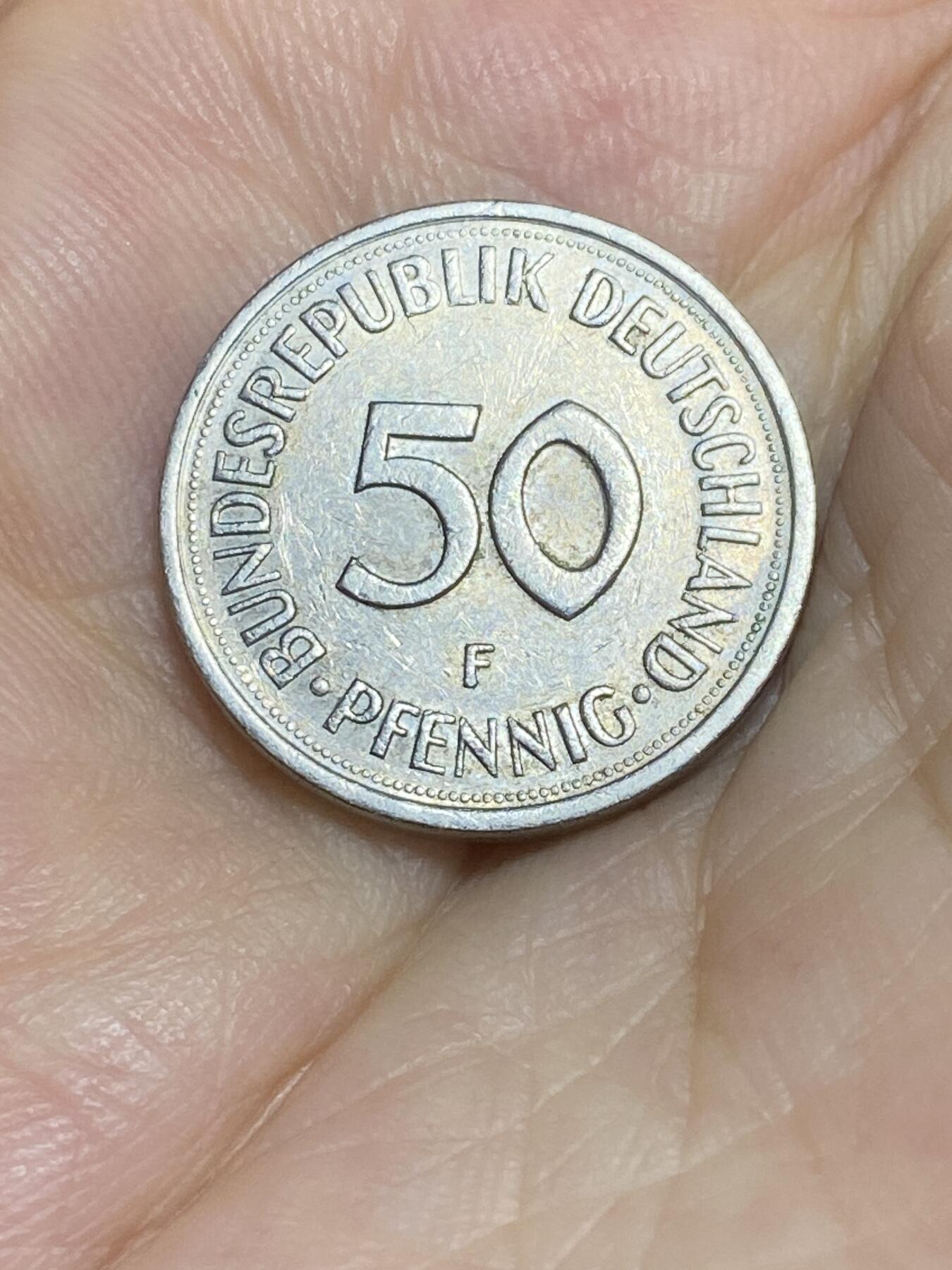 2025年第七十六场(总第一百零二场）外国好品散币(免佣金) 德国🇩🇪1981年50芬尼(F标，斯图加特造)