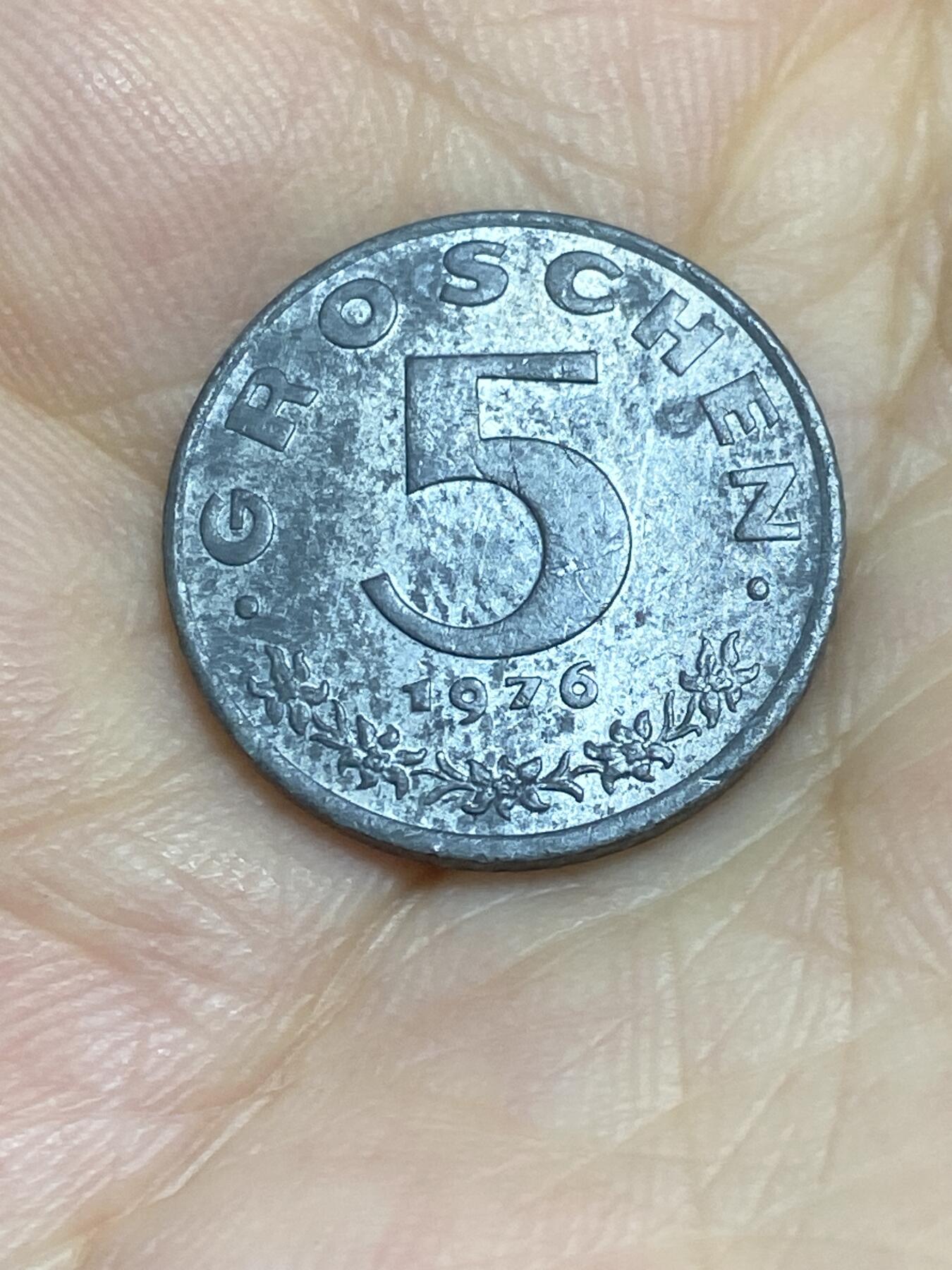 2025年第七十六场(总第一百零二场）外国好品散币(免佣金) 奥地利🇦🇹1976年5格罗申