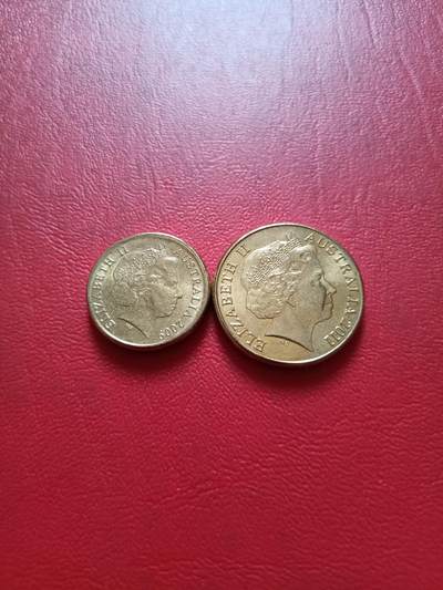 【云涧收藏】第五十一场 澳大利亚女王老年版1、2元2枚