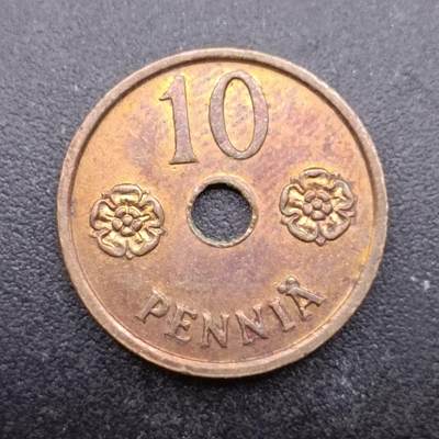 【淘币小摊】实时拍第七百零三拍  散币场  满百包邮可预留二周 每周一统一发货   - 芬兰1942年10芬妮铜币