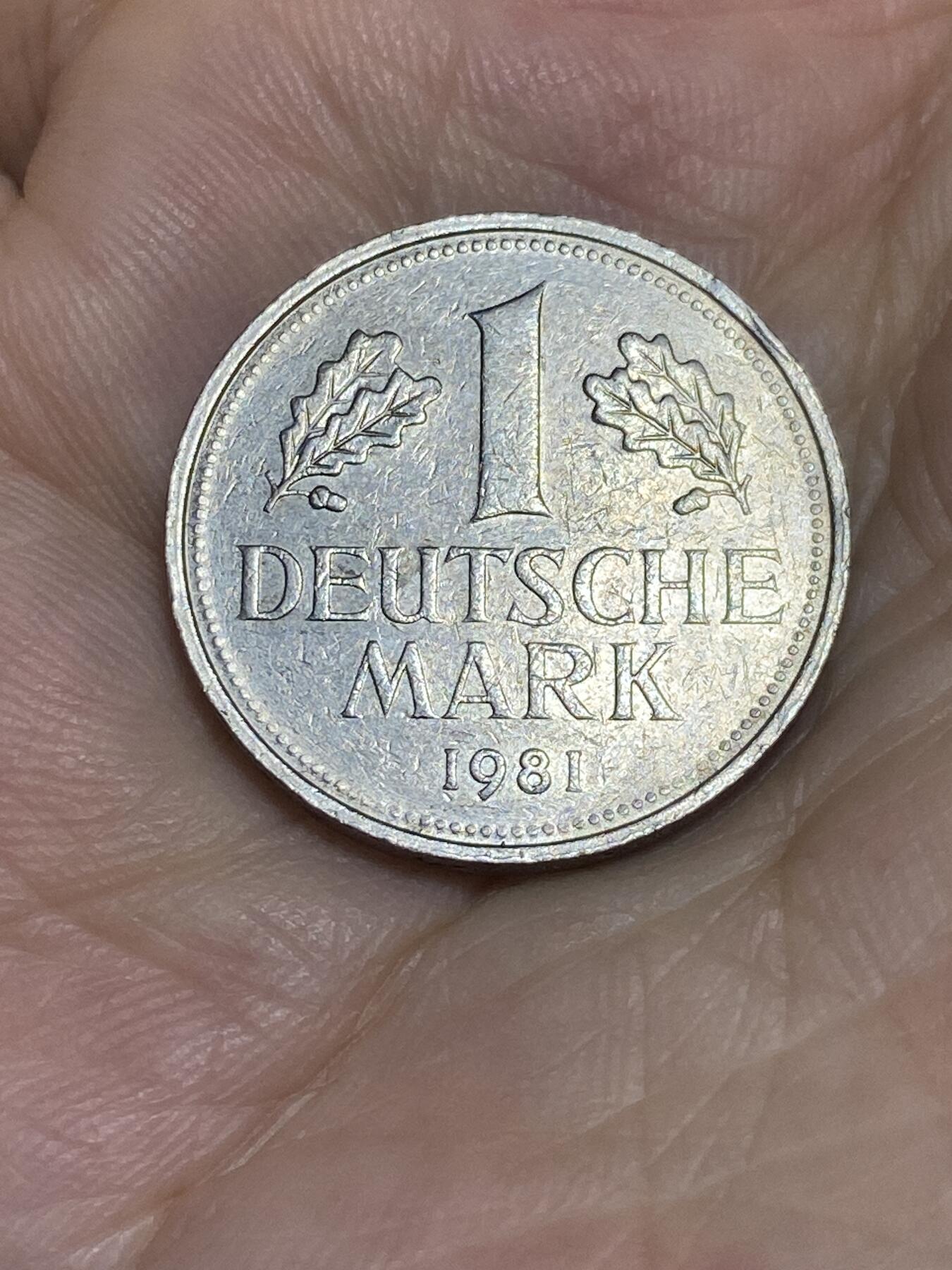 2025年第七十六场(总第一百零二场）外国好品散币(免佣金) 德国🇩🇪1981年1马克(F标，斯图加特造)