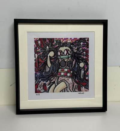 零元拍：歪歪亲笔签名 OWSON 系列作品装饰画《鬼灭之刃弥豆子》，已做装裱 合金相框尺寸25/25CM。因展品出展，镜框或亚克力可能有轻微划痕，介意勿拍 - 零元拍：歪歪亲笔签名 OWSON 系列作品装饰画《鬼灭之刃弥豆子》，已做装裱 合金相框尺寸25/25CM。因展品出展，镜框或亚克力可能有轻微划痕，介意勿拍