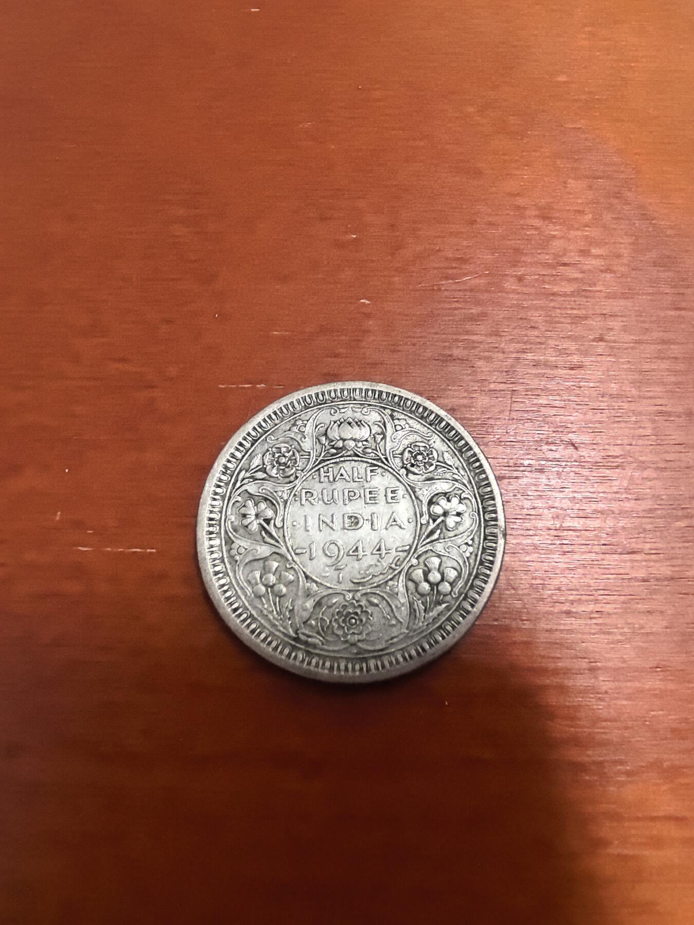 长老汇蛇年精选第三十三场拍卖 1944英属印度乔治六世1/2卢比银币