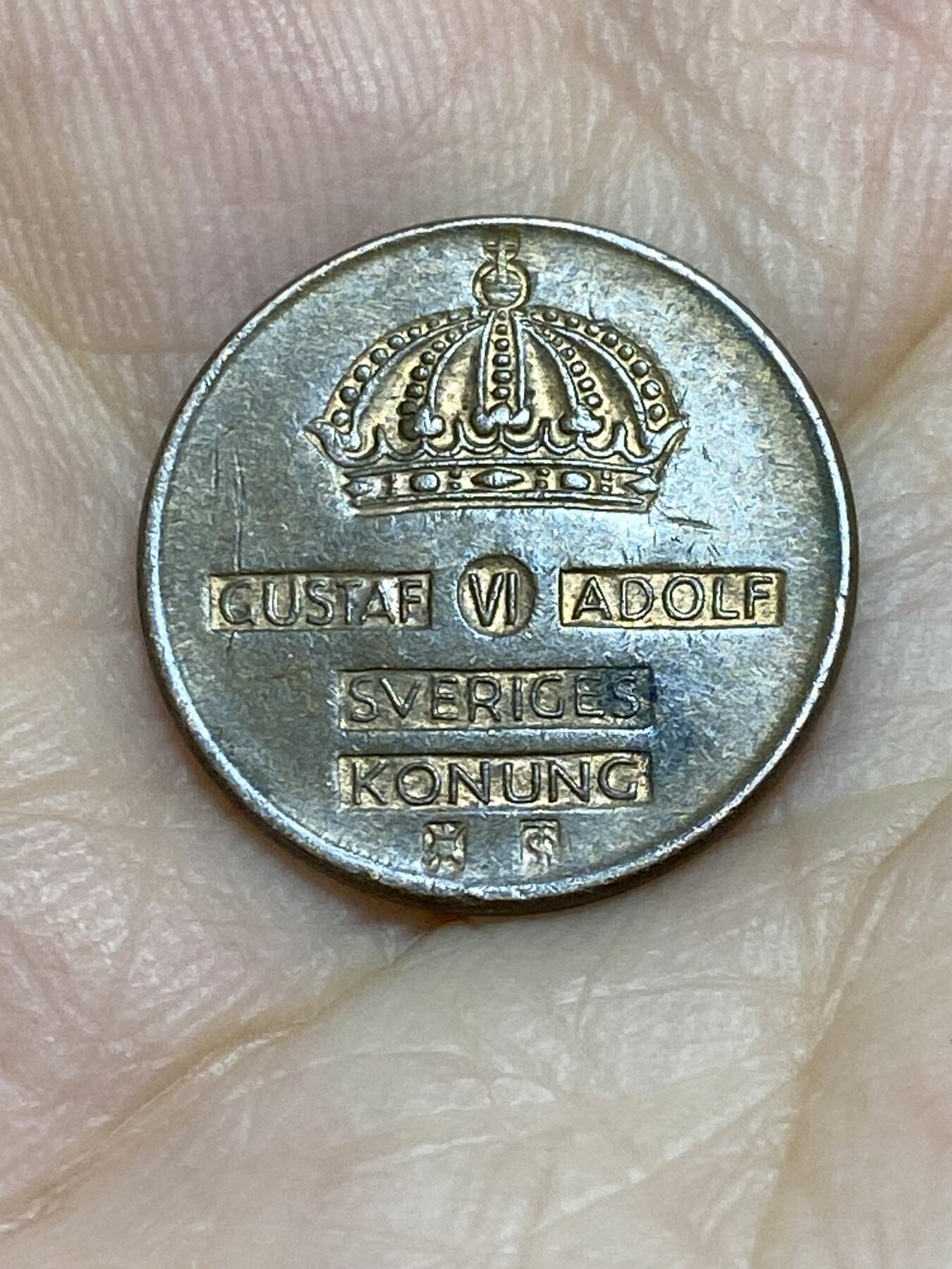 2025年第七十六场(总第一百零二场）外国好品散币(免佣金) 瑞典🇸🇪1957年1欧尔(古斯塔夫六世，前期TS版)