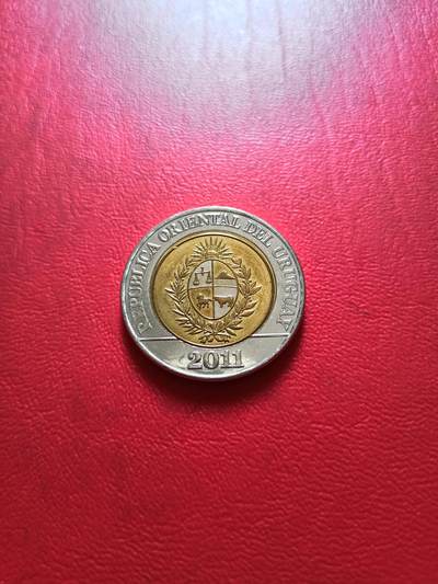 【云涧收藏】第五十一场 乌拉圭2011年10比索，UNC