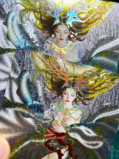 显眼宝26期 都有拍摄近景图可以细看 - 燎原卡牌  焱卡文化 妖姬传 龙女 非常漂亮 幻彩粗闪一对2张    63* 88