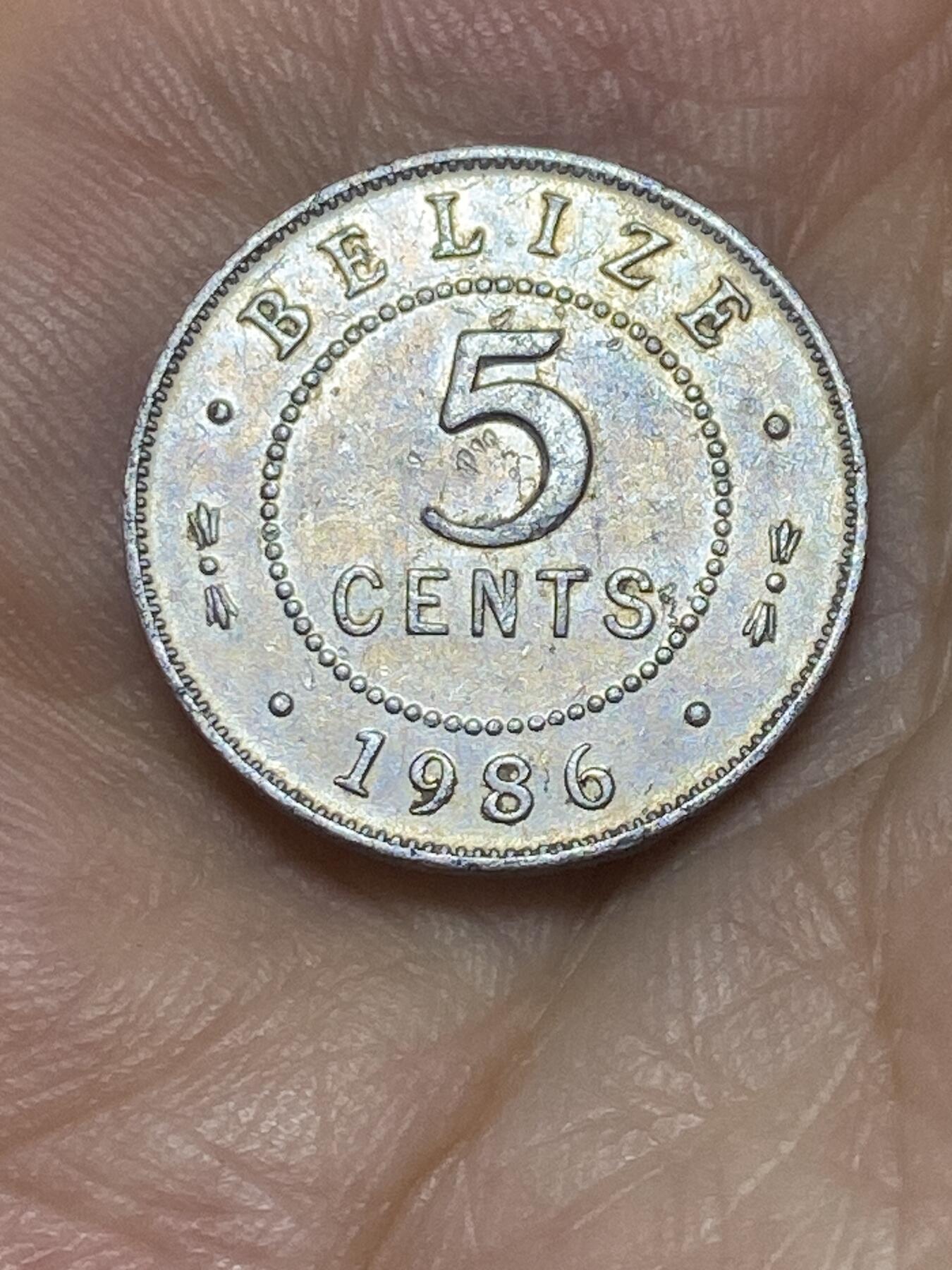 2025年第七十六场(总第一百零二场）外国好品散币(免佣金) 伯利兹🇧🇿1986年5分