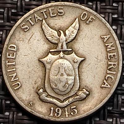布加迪🐬～世界钱币(上海)🌾第 232 期 /  各国套币和散币 - 菲律宾🇵🇭 1945年 5分