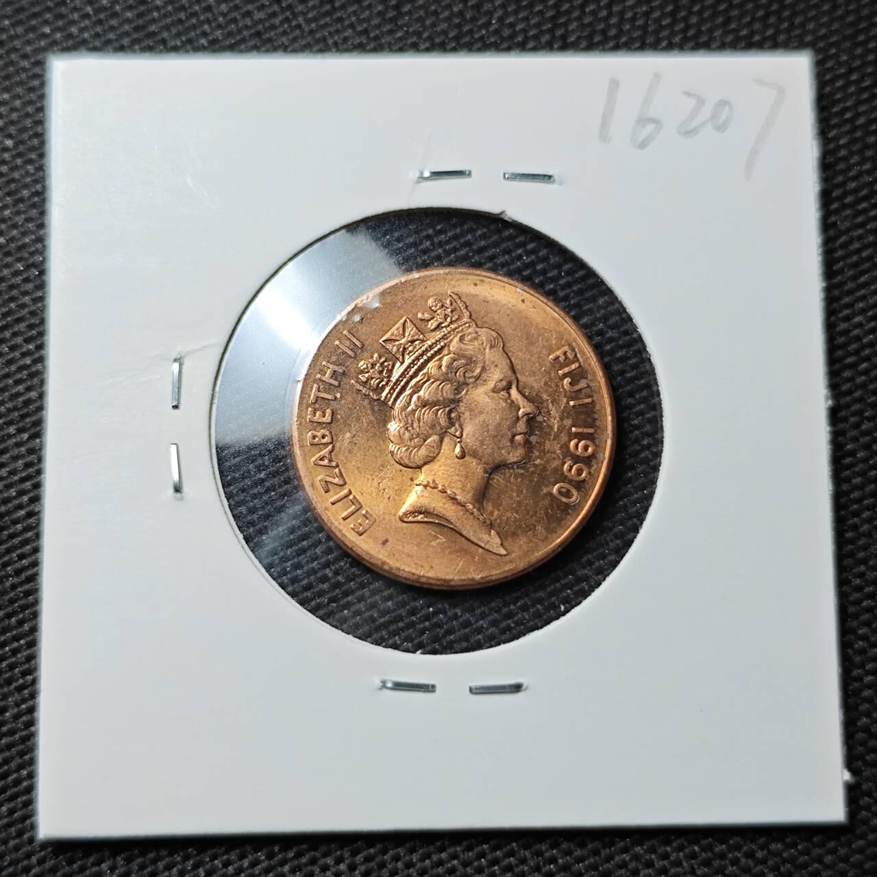 KK钱币收藏小铺 第316期 2月预留时间 周末发货 1990斐济2分 好品