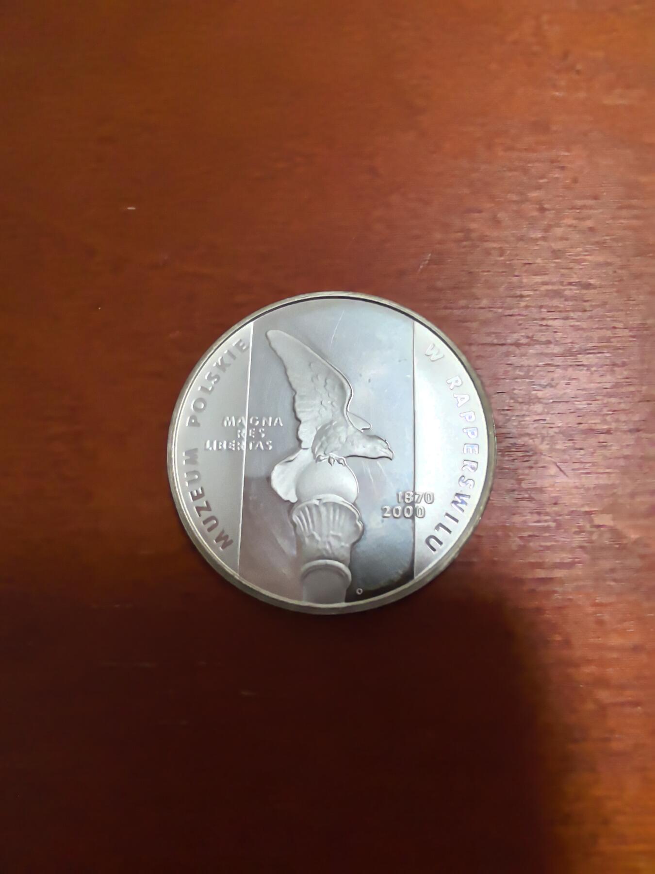 长老汇蛇年精选第三十三场拍卖 2000波兰博物馆10兹罗提精制银币，14.14克925银，早期10兹罗提