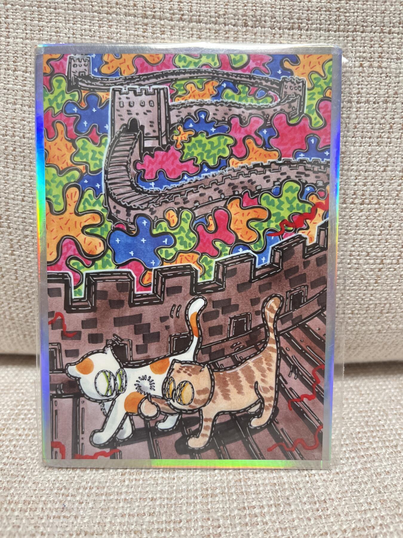 燎原豪杰传2、卡德曼，墨婉文化，范特卡 【背亲签】waiwai 猫城物语 北京 色纸
