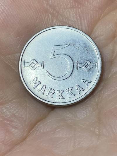 2025年第七十七场(总第一百零三场）外国好品散币(免佣金) - 少见好品–芬兰🇫🇮1956年5马克(镀镍铁材质)