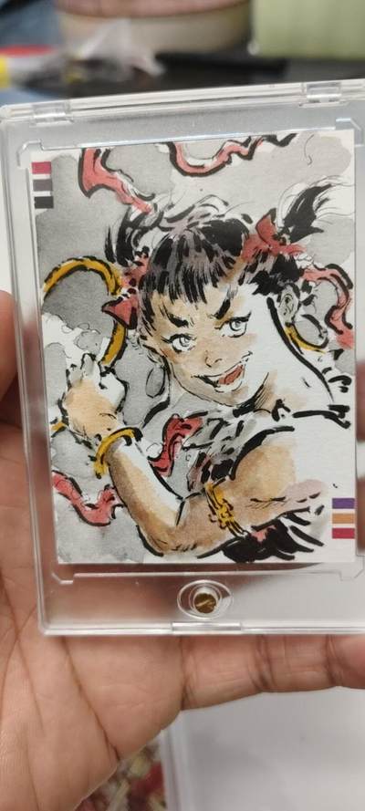 秋原瞳的小店第19期（竹竿击落叶子，红枣掉落下来的砰砰声，那是最美好的记忆之一） - 2025麦稀奇展会一泡手绘小恶魔哪吒